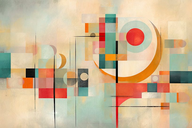 Abstract Painting - Colourful Geometry by Wonderful Art
