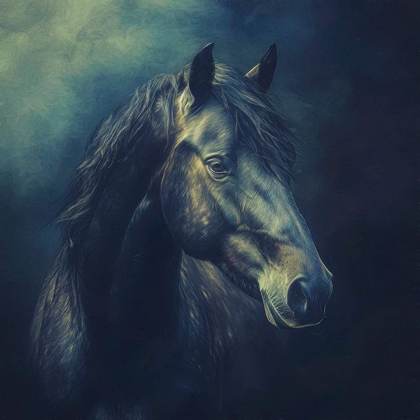 Horse in the dark by Jutta Maria Pusl