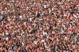 Mensenmassa op muziek festival