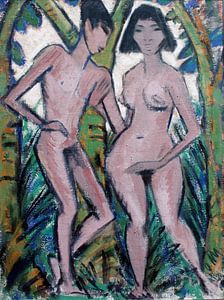 Adam et Eve anagoria, Otto Mueller - 1918 sur Atelier Liesjes