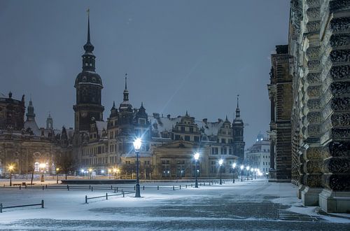 Nachtelijke sfeer in Dresden