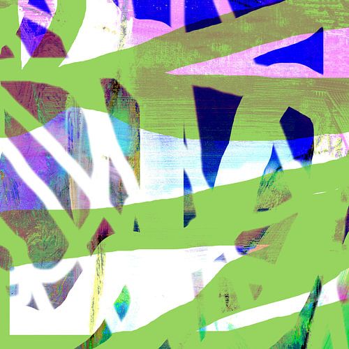 Vormen Patroon Groen Roze Blauw
