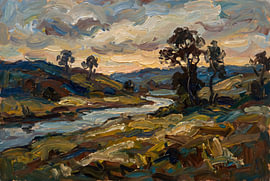 Golden hour by the river by Levi Schreuder