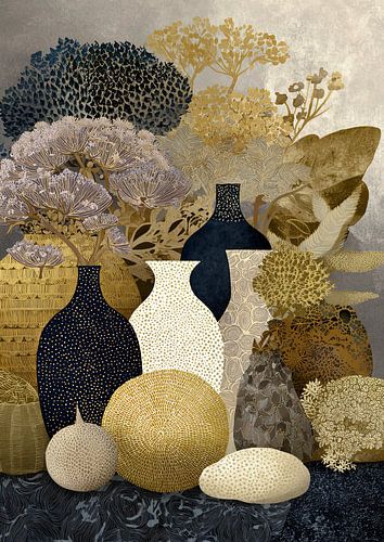 Vases and Flowers by Eye catching paintings