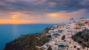 Coucher de soleil Oia, Santorin, Grèce