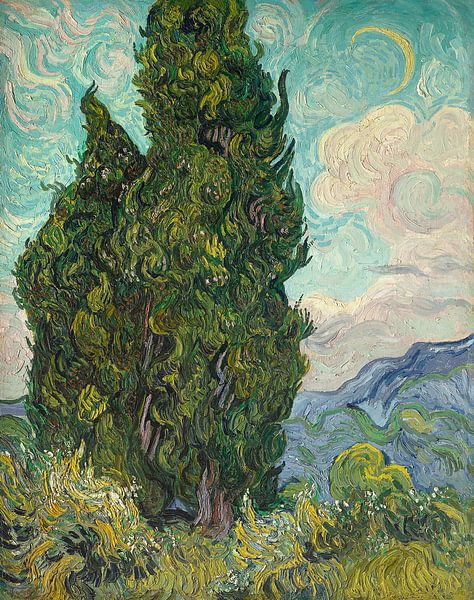 Cypresses, Vincent van Gogh van Oude Meesters Atelier