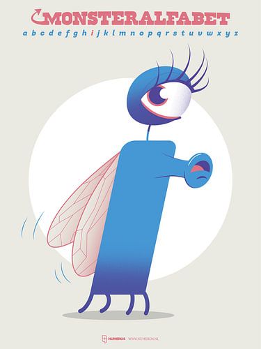 Monster Alphabet Buchstabe i