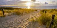 Panorama Avonden aan strand en  zee