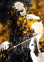 Violoncelle 4 musique art or et noir #violoncelle #musique