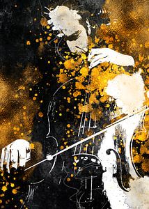 Violoncello 4 music art gold and black #violoncello #music