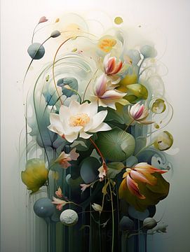 Bloemen surrealistisch van Bert Nijholt