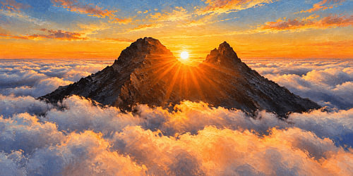 Mount Lewotobi - Laki-laki & Perempuan at Sunrise - Indonesia