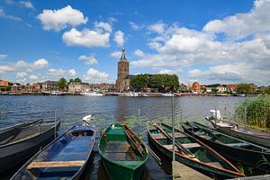 Hasselter Hafenviertel in Overijssel, Niederlande, an einem schönen Frühlingstag in der alten Hanses