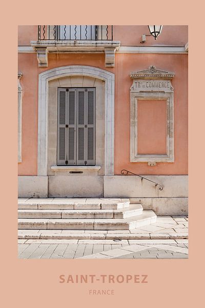 Fassade eines Gebäudes in Saint-Tropez Frankreich von Amber den Oudsten