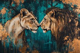 Intimate portrait of lions by Imperial Art House