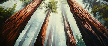 Woud van mammoetbomen - Majestueus van Poster Art Shop