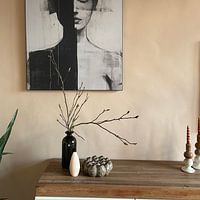 Kundenfoto: Modernes und abstraktes Porträt in Schwarz und Weiß von Carla Van Iersel, als artframe