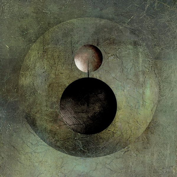 Modern Abstract. Minimalism with Circles. 2 by Alie Ekkelenkamp