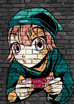 Anime Manga gok groen van KalliDesignShop