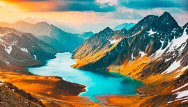Landschap met bergen