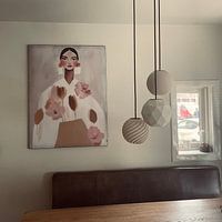 Photo de nos clients: Portrait moderne, illustration en couleurs douces par Carla Van Iersel, sur ArtFrame