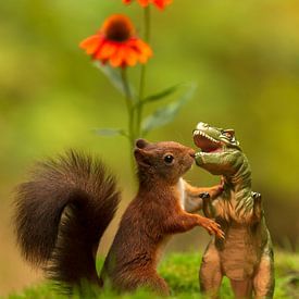 Squirrel Meets Dinosaur by Corinne Cornelissen-Megens