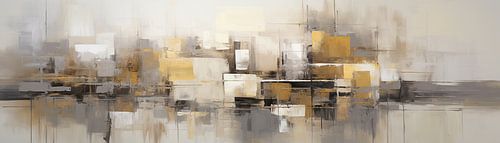 Urban Golden Mirror | Abstract Art