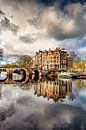 Ciel menaçant au-dessus du Brouwersgracht à Amsterdam par Frans Lemmens Aperçu