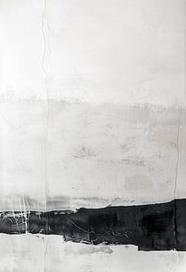 Minimalistischer Kontrast zwischen Schwarz und Weiß mit weichen Grautönen