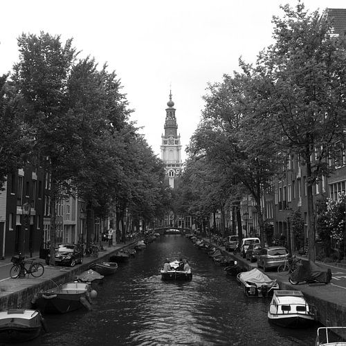 Canal with view on the Zuiderkerk, Amsterdam by Roger VDB