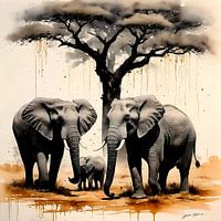 Group of elephants