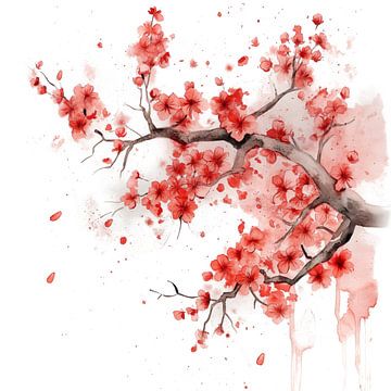 Kersenbloesems in aquarelstijl van ARTemberaubend