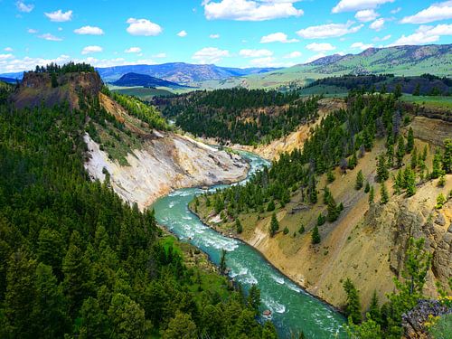 Yellowstone River im Yellowstone Nationalpark in Wyoming