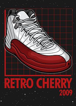 Air Jordan 12 Retro Cherry Sneaker van Adam Khabibi