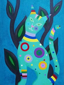 Abstract cat by Sandra Steinke