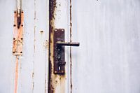 Factory doors weathered and rusty