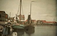 De haven van Volendam van Vintage Afbeeldingen thumbnail