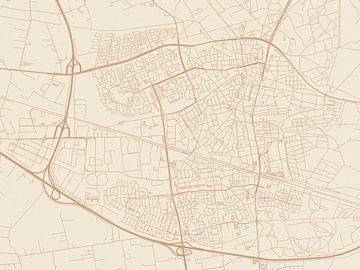 Kaart van Ede in Terracotta van Map Art Studio