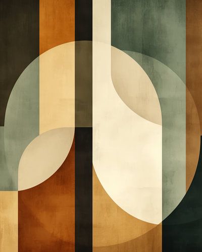 Moderne Formen und Linien in Erdtönen