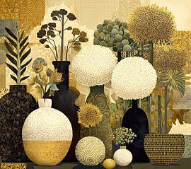 Bloemen Vazen | Chic Floral Design with Vases van Blikvanger Schilderijen