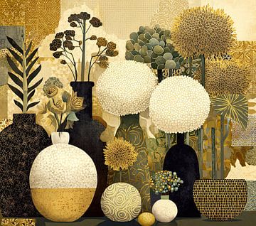 Flower vases | Chic Floral Design with Vases by Eye catching paintings