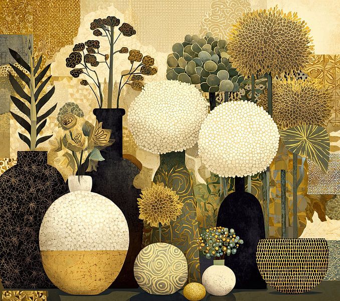 Flower vases | Chic Floral Design with Vases by Eye catching paintings