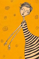 Bes | Vrouw of dame | Oker geel