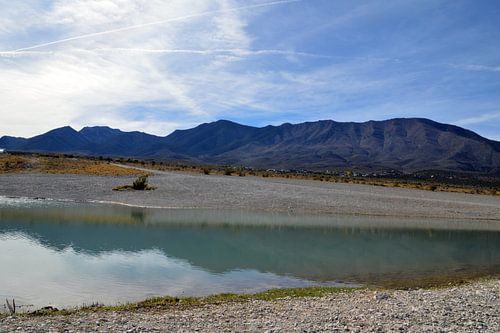 Vijver in de Nevada woestijn