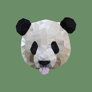 Panda sur Low Poly
