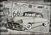 Collage in black / white from a restored Pontiac Chieftain 