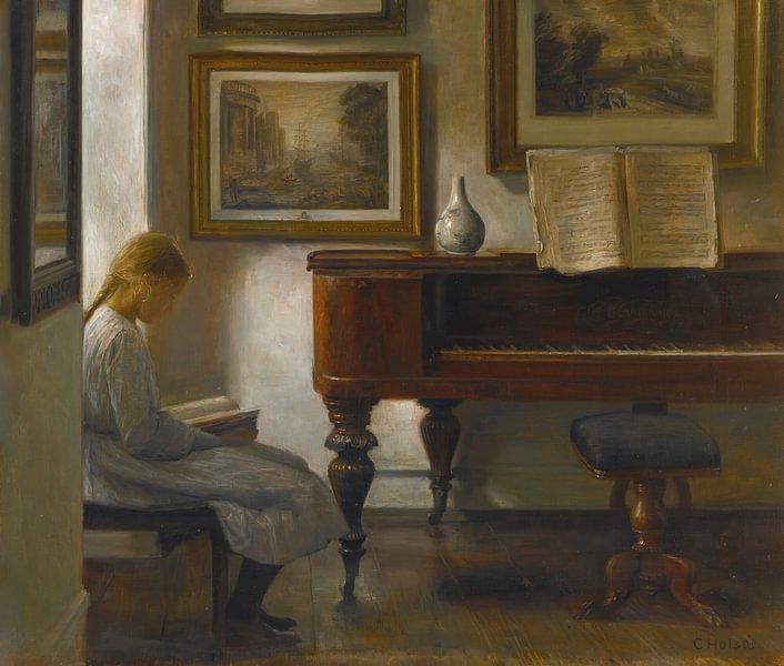 Girl In An Interior, Carl Holsøe by Masterful Masters