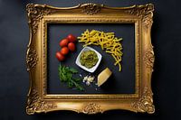 FOOD ART PASTA PESTO