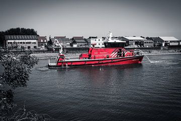 Brandweer boot uit Dordrecht in Papendrecht van vincent van der vegt