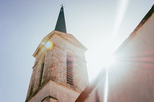 Church in the sun on Île de Ré - France
